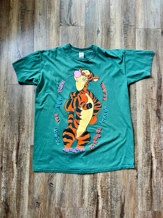 201 -Forest Green Tigger They're Bouncy Sleep Shirt - OSFA