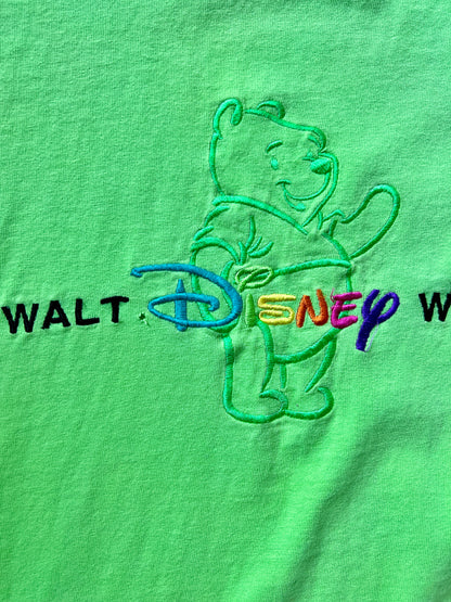 199 - Lime Green WTP Rainbow WDW Logo Tee - L