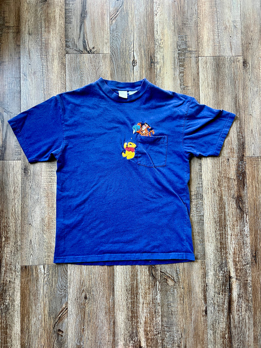 249 -Navy Tigger Feeding WTP Honey Emroidered Pocket Tee