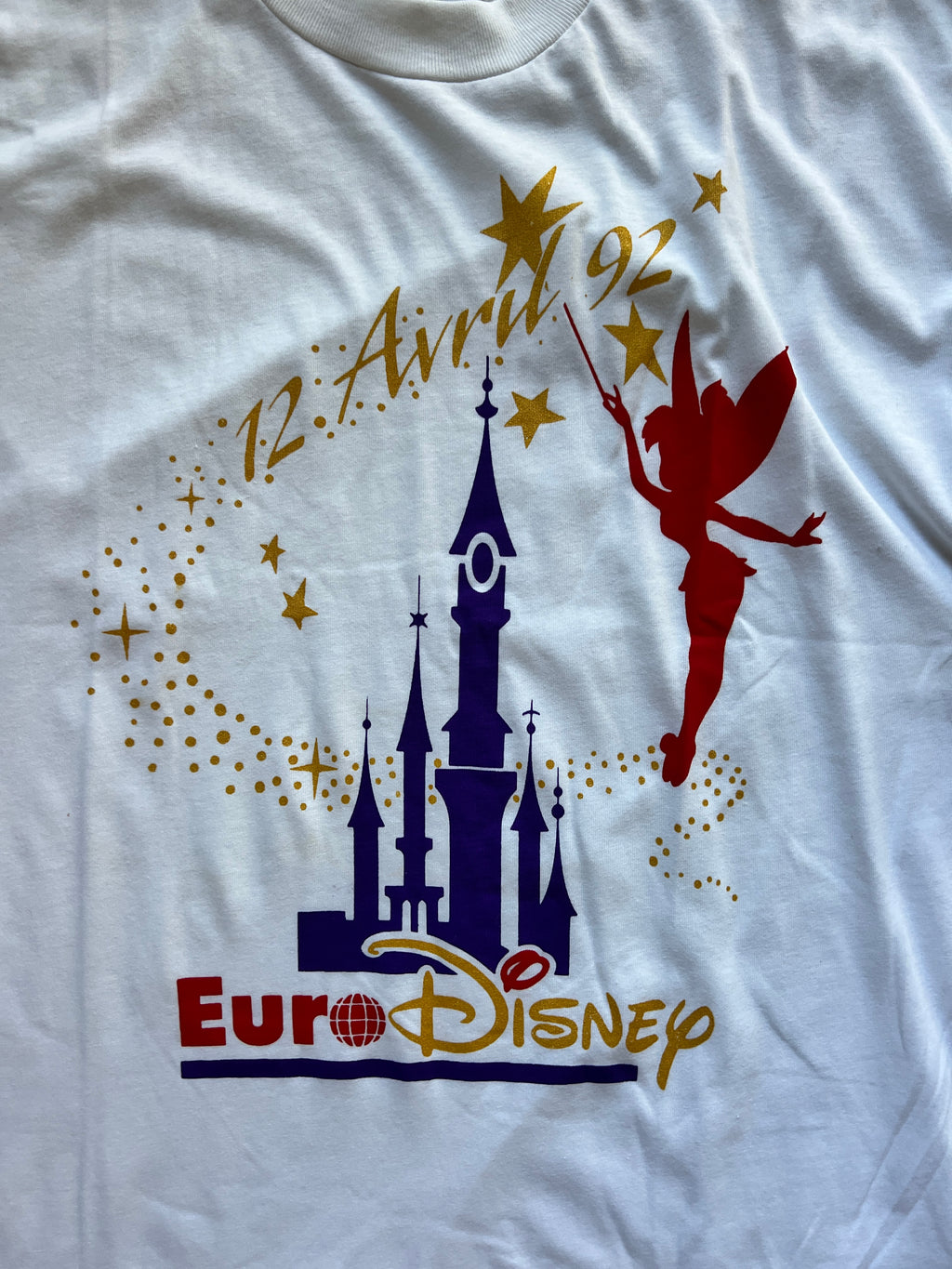 1236 -White 1992 EuroDisney Opening Day Shirt - XL
