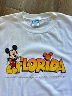 1237 -White Mickey Orange Florida Shirt - XL