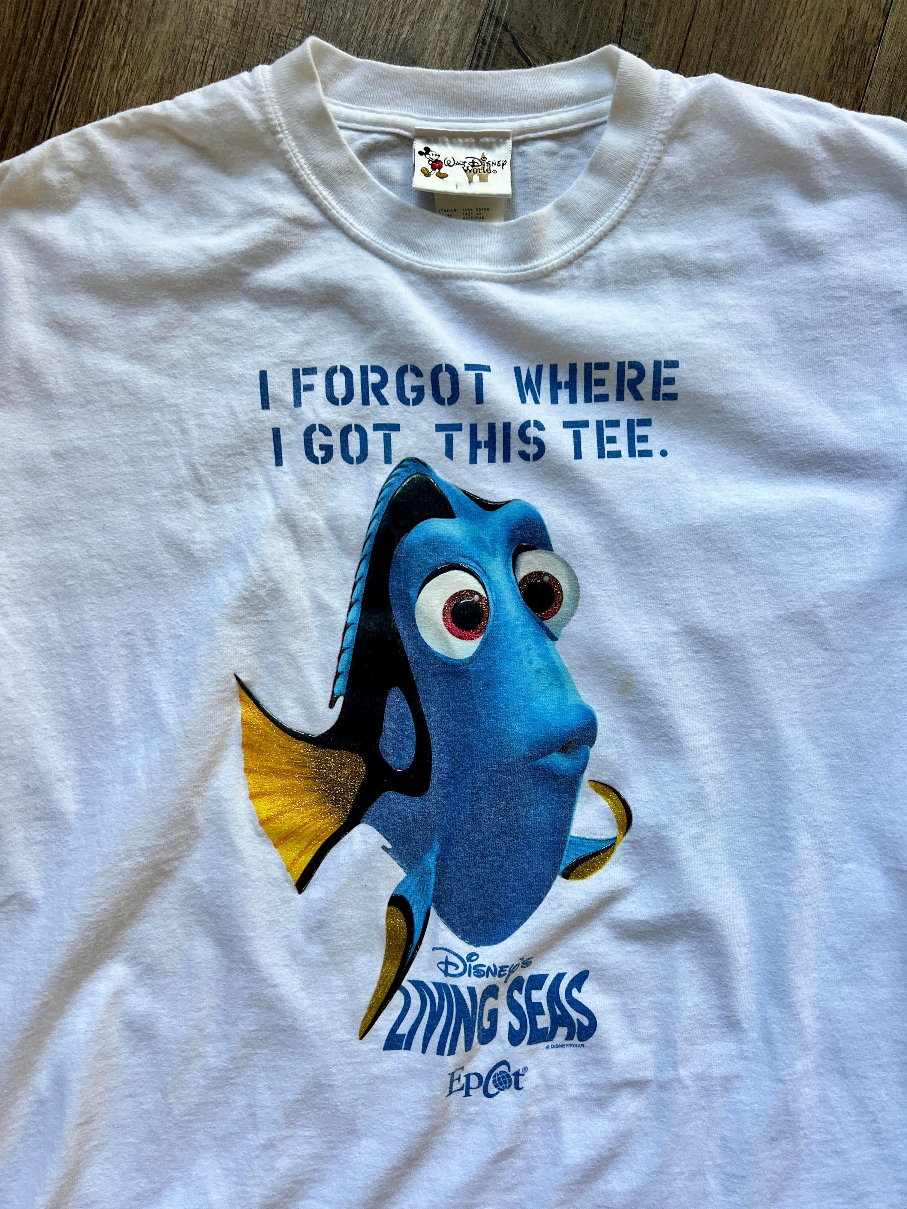 1238 -White I Forgot Where I Got This Tee Dory The Living Seas Shirt - M