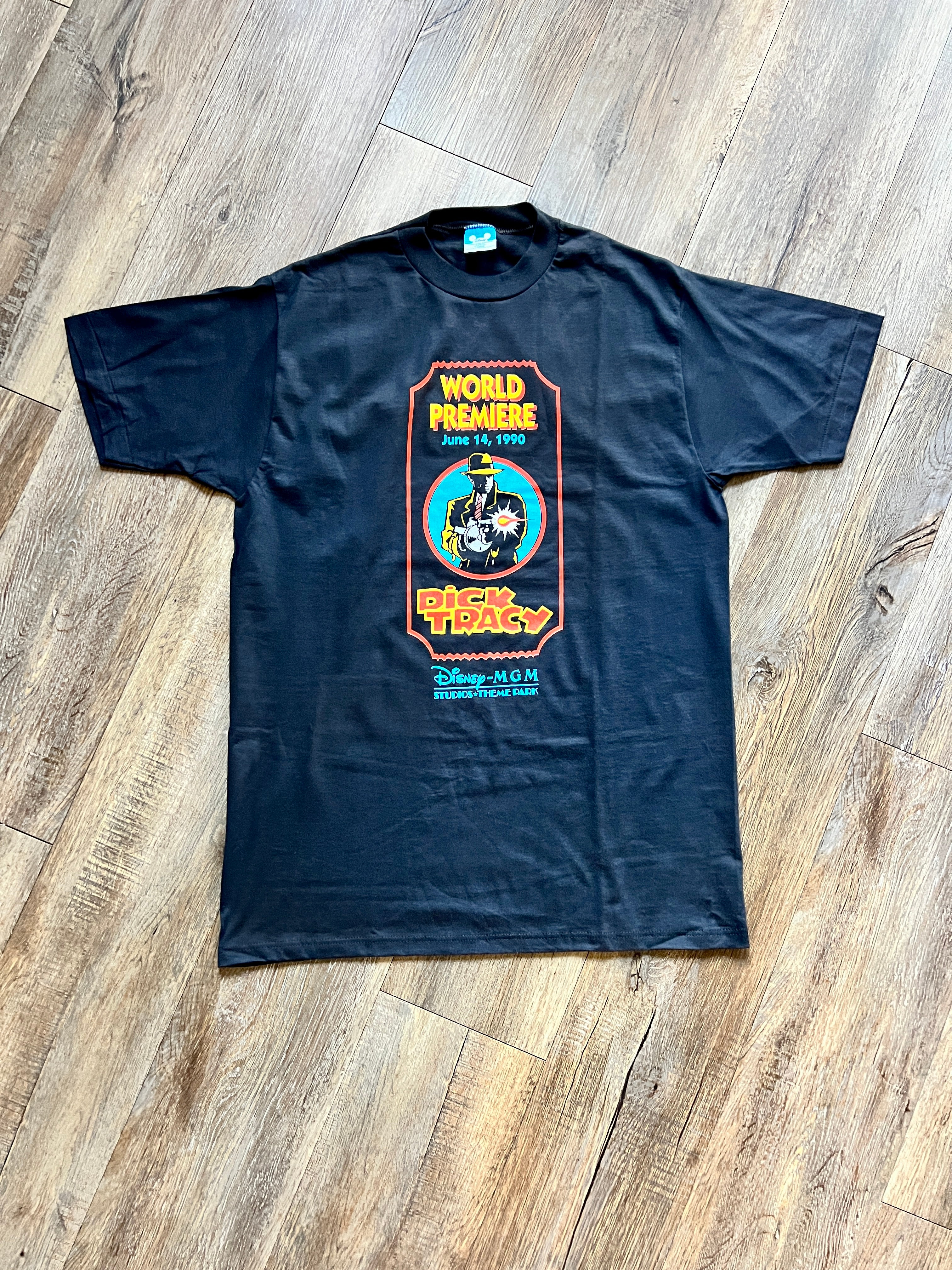 1241 -Black 1990 MGM Dick Tracy World Premiere Shirt - L