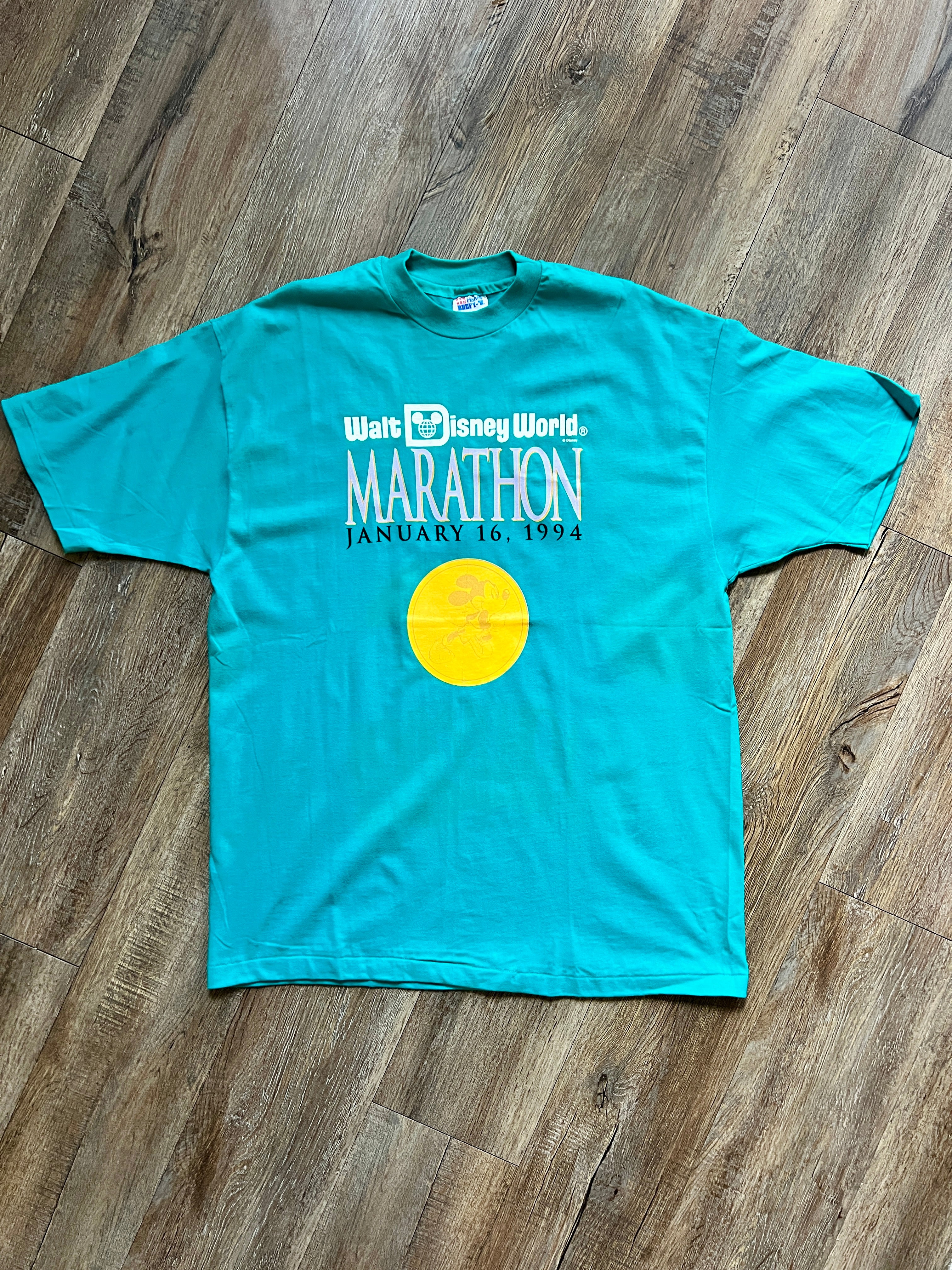 1244 -Teal 1994 WDW Marathon Volunteer Shirt - XL