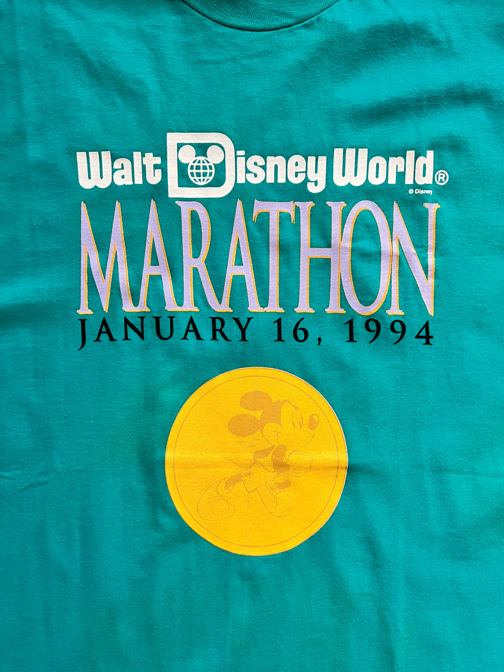 1244 -Teal 1994 WDW Marathon Volunteer Shirt - XL