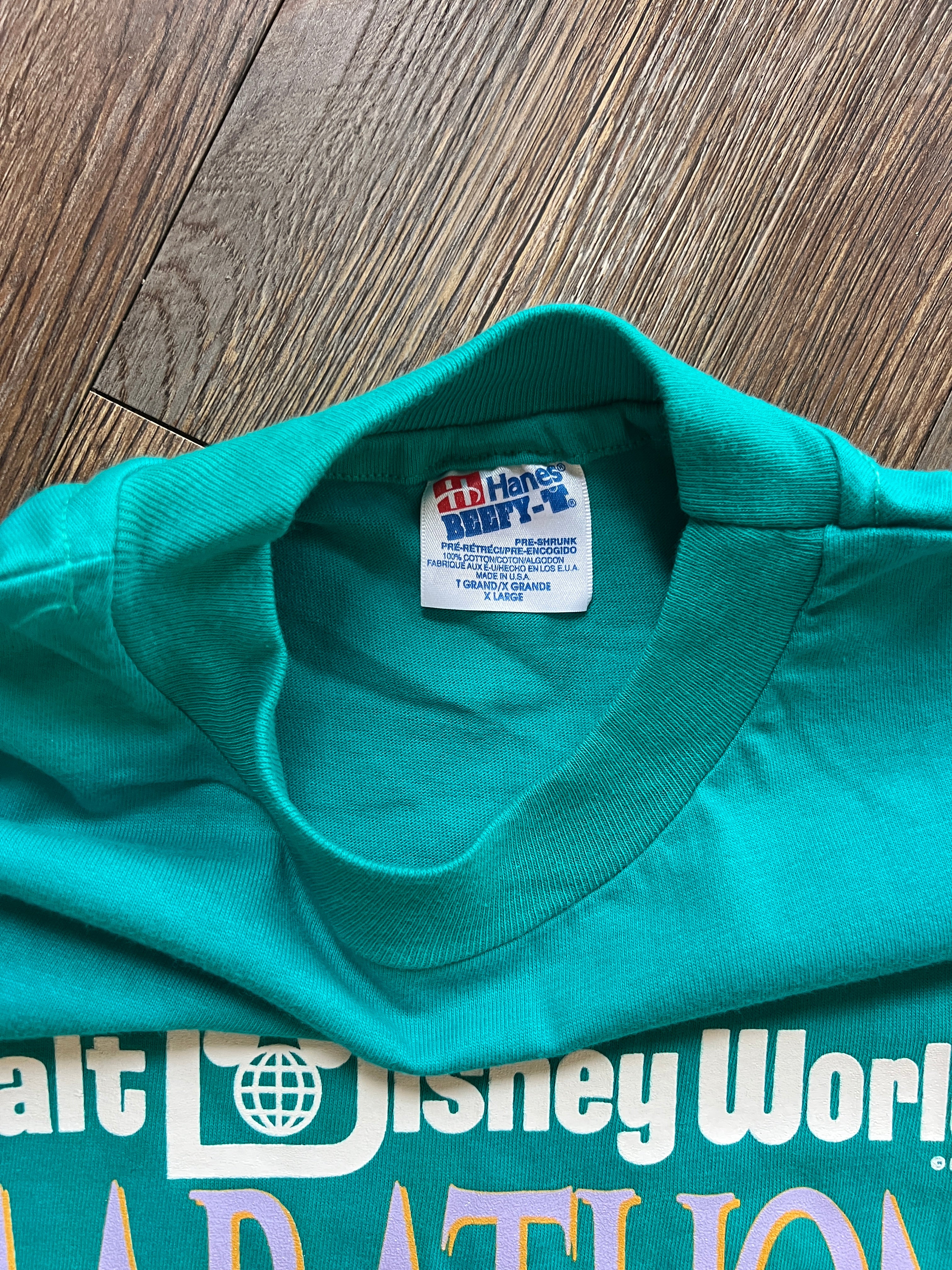 1244 -Teal 1994 WDW Marathon Volunteer Shirt - XL
