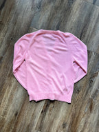 1246 -Pink Minnie Embroidered Golf Sweater - L