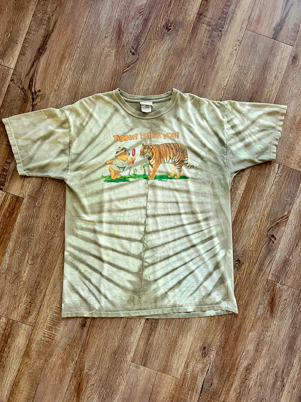 1250 -Green Tie-Dye Tigger is That You Shirt - XL