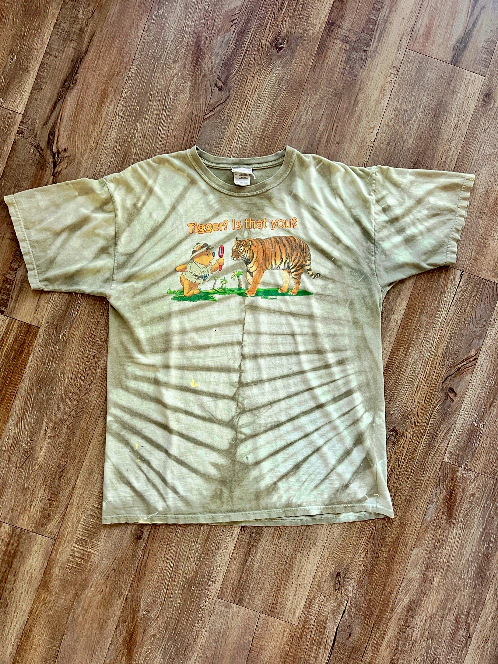 1250 -Green Tie-Dye Tigger is That You Shirt - XL