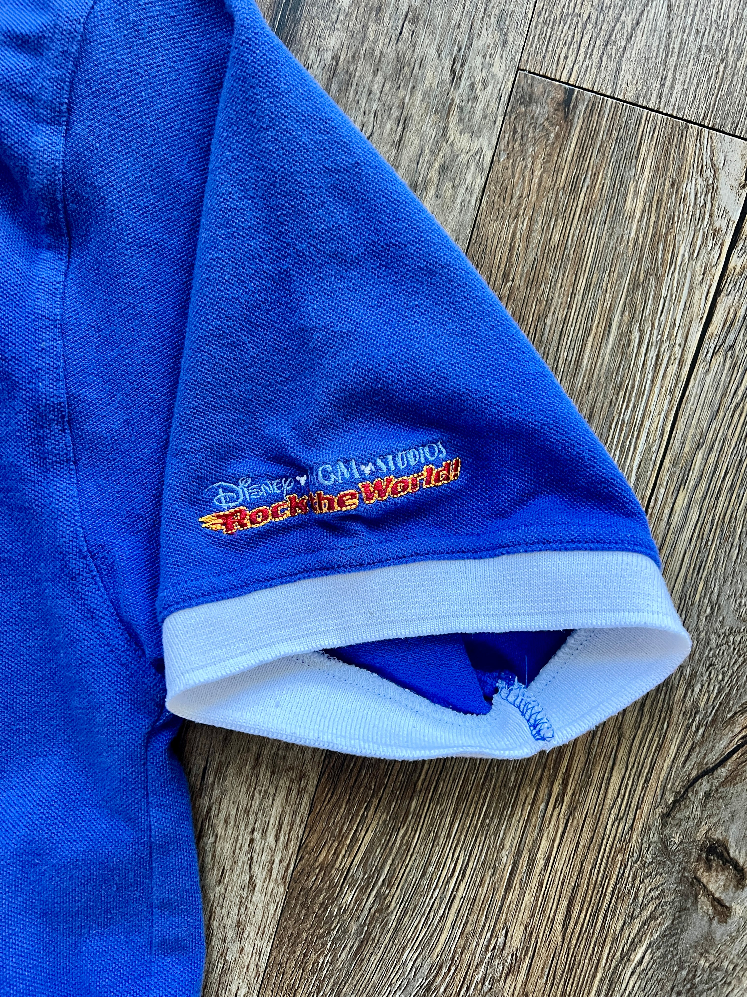 1252 -Blue Rockn' Roller Coaster Rock the World Polo