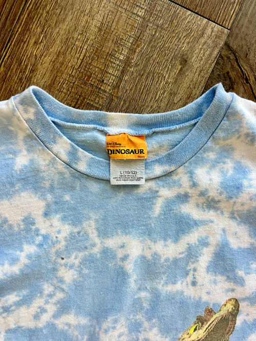 1254 -Blue Tie-Dye Dinosaur Get Out of My Era Shirt - YL