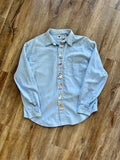 1256 -Denim Embroidered Seven Dwarfs Button Down - L