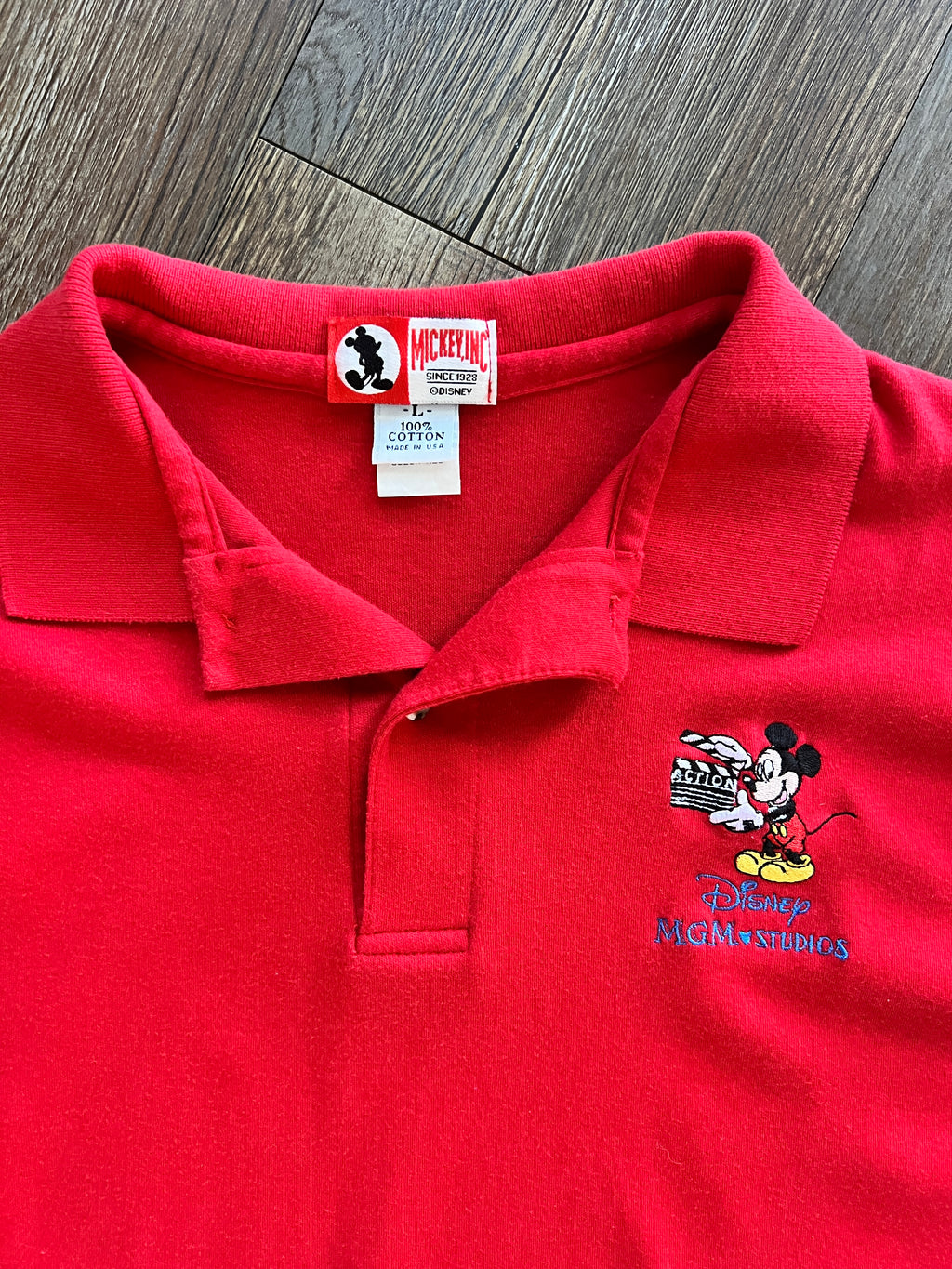 1260 -Red Director Mickey MGM Studios Polo - L