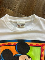 1262 -White Color Block Mickey WDW Shirt - S