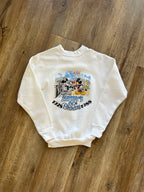 1263 -White Mickey's 60th Birthday Crewneck - YXL