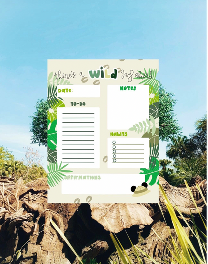 There's A Wild Day Ahead Animal Kingdom Planner