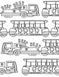 Beep Beep Tram Coloring Page