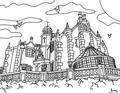 Haunted Mansion Coloring Page