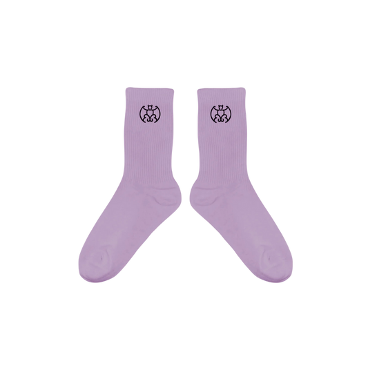 Haunted Mansion Gate Bat Socks ORCHID