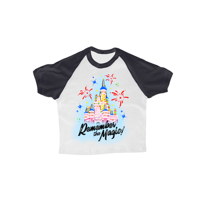 Remember The Magic Baby Raglan Crop