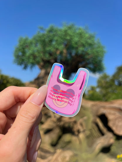 Have A Magical Day! Holo Thank You Bag Sticker