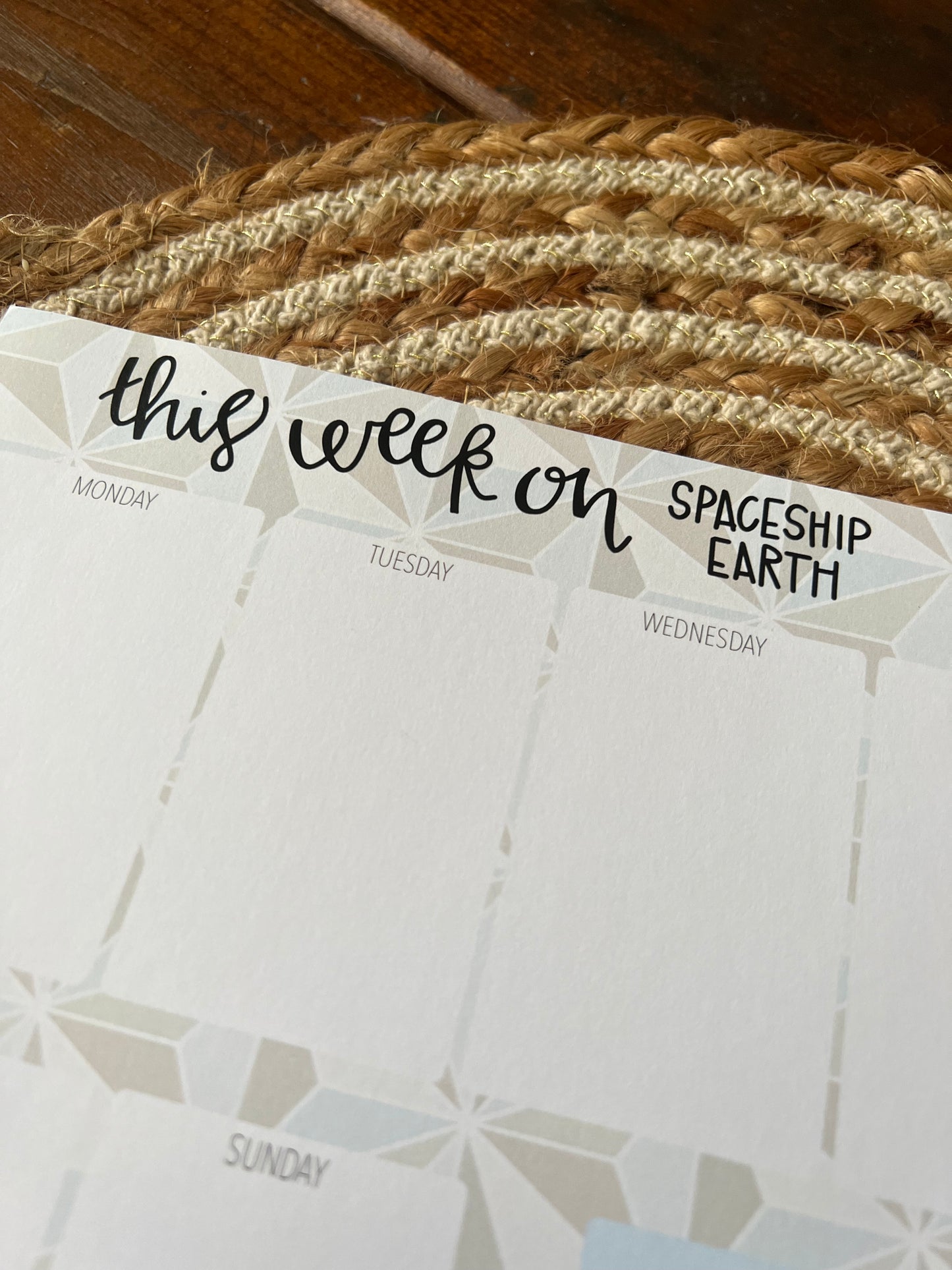 Spaceship Earth EPCOT Weekly Planner