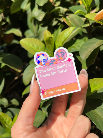 The Most Magical Place on Earth Disco Sticker